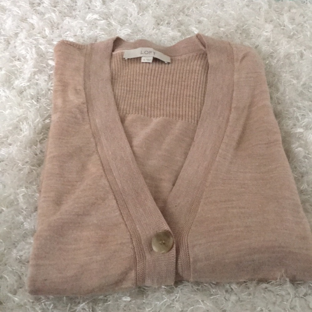 LOFT XL beige cardigan